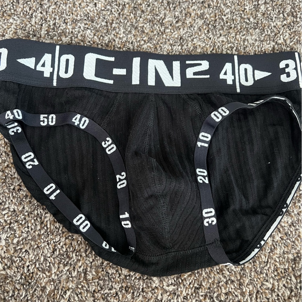 C-IN2 Men's Black Athletic Briefs